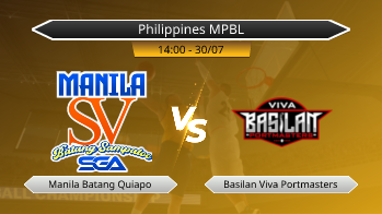 Philippines MPBL - Manila Batang Quiapo vs Basilan Viva Portmasters